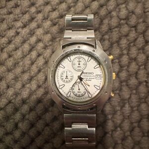 Seiko Silver Smartwatch with Stainless Steel Design